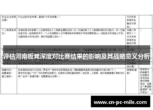 评估河南板凳深度对比赛结果的影响及其战略意义分析